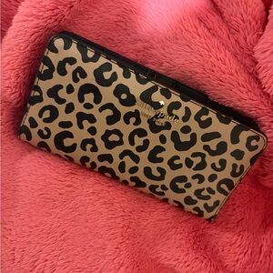 Kate Spade Tan and Black Leopard Wallet